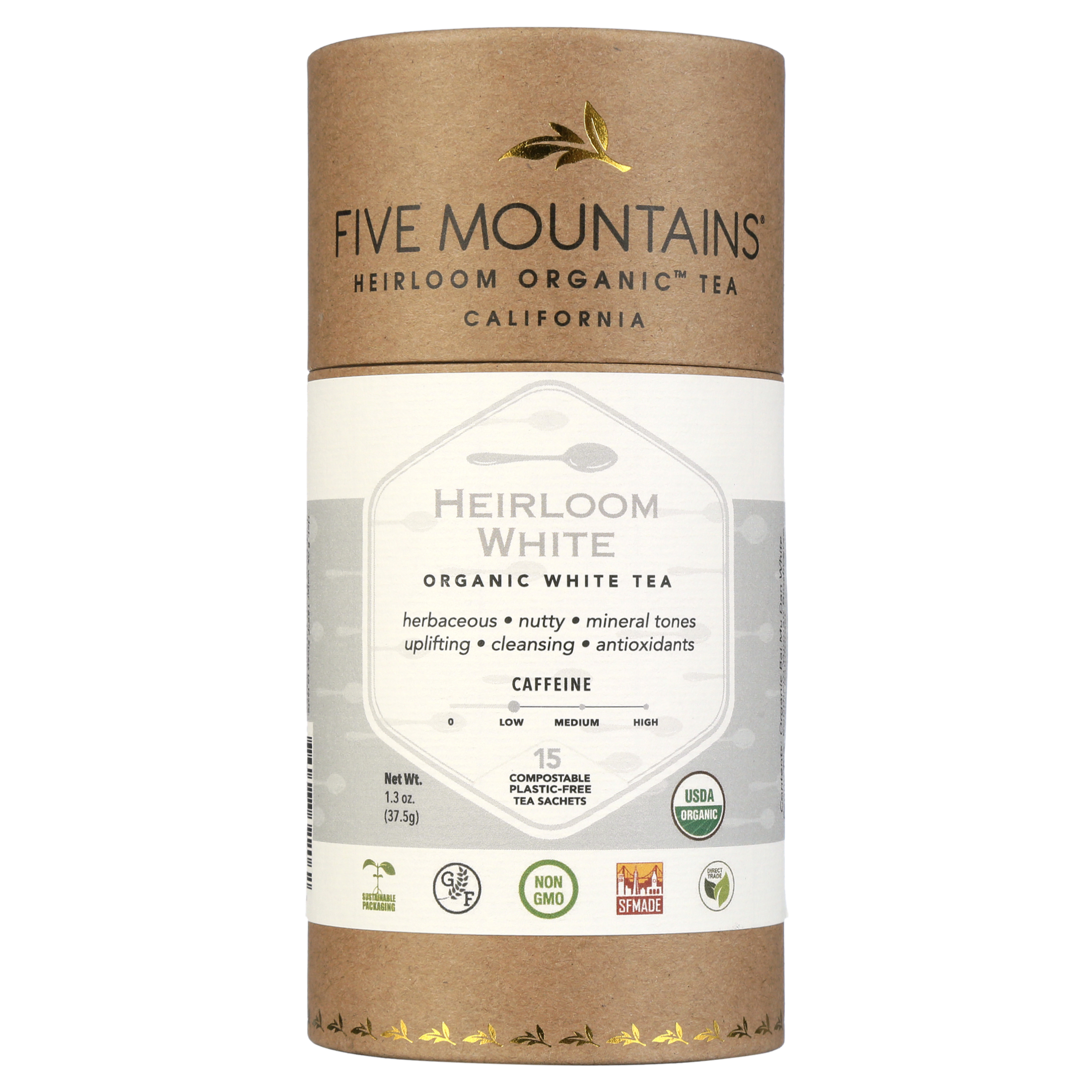 Five Mountains Heirloom White Tea Bag