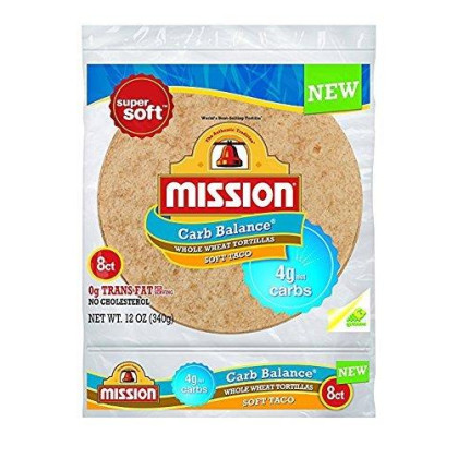 Mission Foods Carb Balance Whole Wheat Soft Taco, 8 Ct - 0g Trans Fat Per Serving