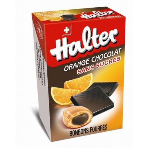 Halter Cukormentes Cukorka Narancs-csoki 36 G