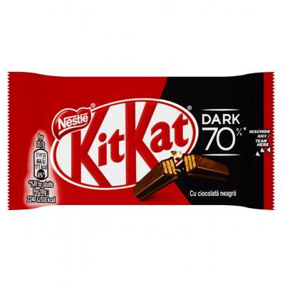 Nestle KitKat Dark 70% Paluszki Waflowe W Czekoladzie Deserowej