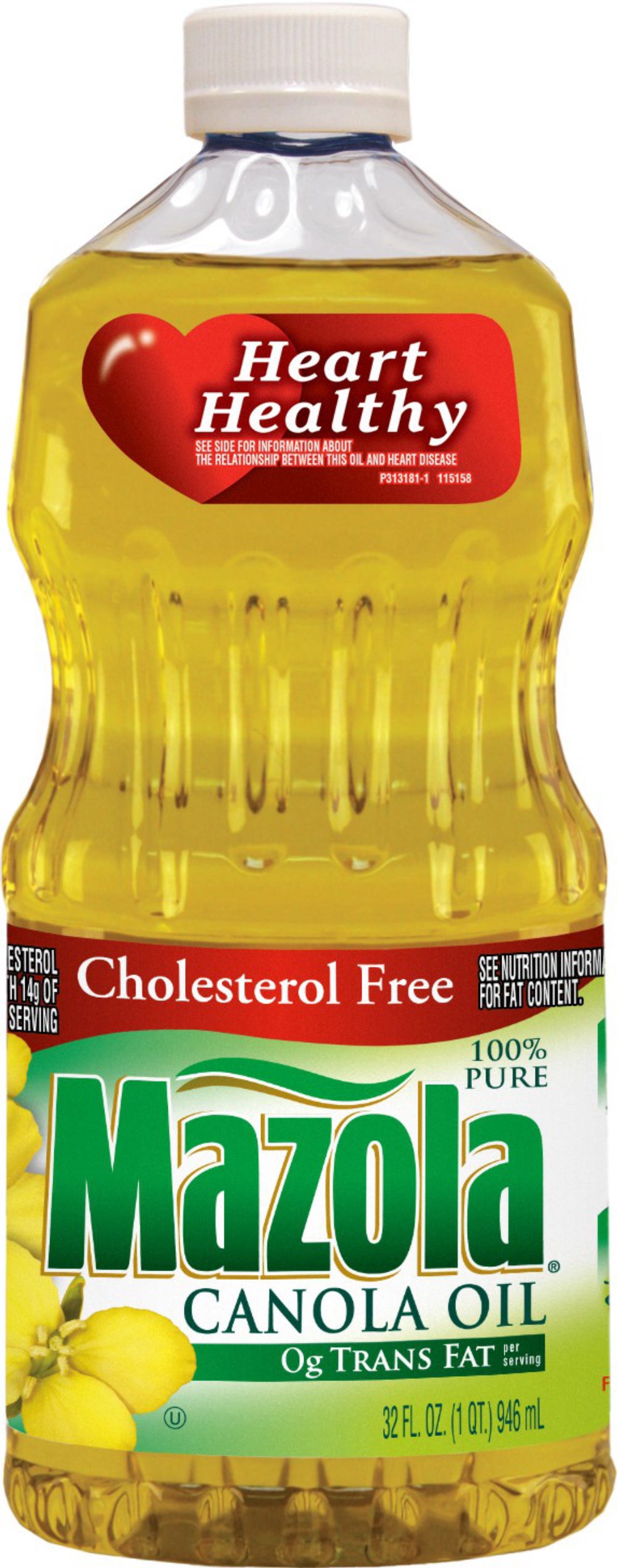 Mazola 100% Pure Canola Oil 32 Fl. Oz. Plastic Bottle
