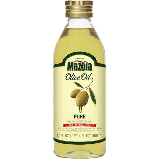 Mazola 100% Pure Olive Oil 17 Fl. Oz. Glass Bottle