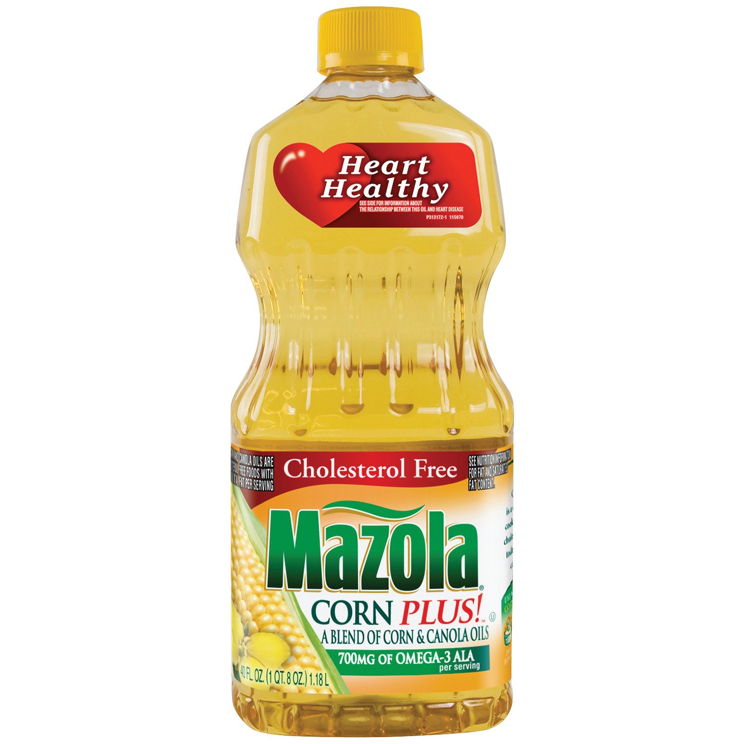 Mazola Cholesterol Free Corn & Canola Oils 40 Fl Oz
