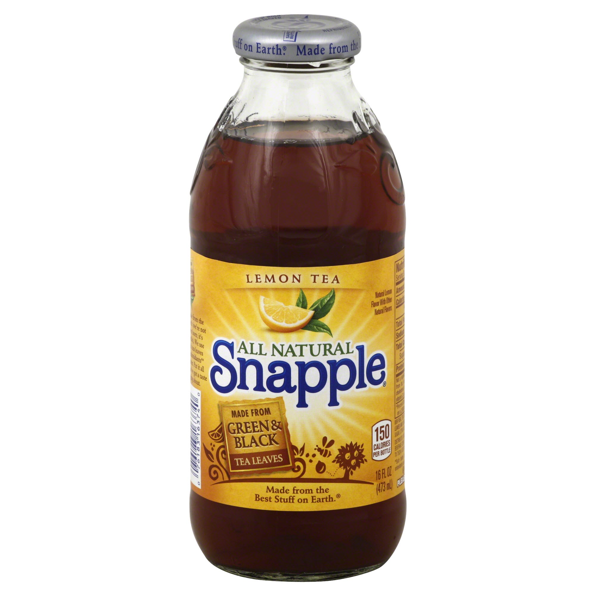 Snapple Lemon Tea, 16 Fl Oz Recycled Plastic Bottle