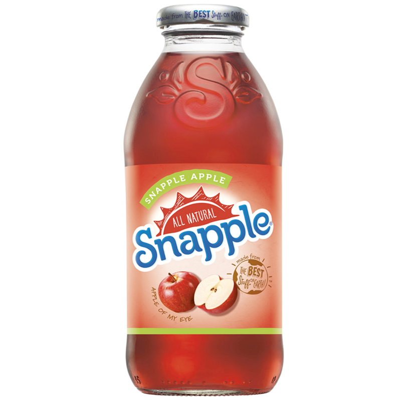 Snapple Apple Juice Drink, 16 Fl Oz Recycled Plastic Bottle