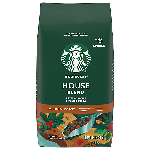 Starbucks House Blend Medium Roast Ground Coffee 12 Oz. Bag