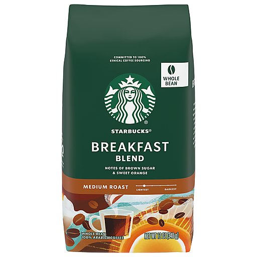 Starbucks Breakfast Blend Medium Roast Whole Bean Coffee - 12oz