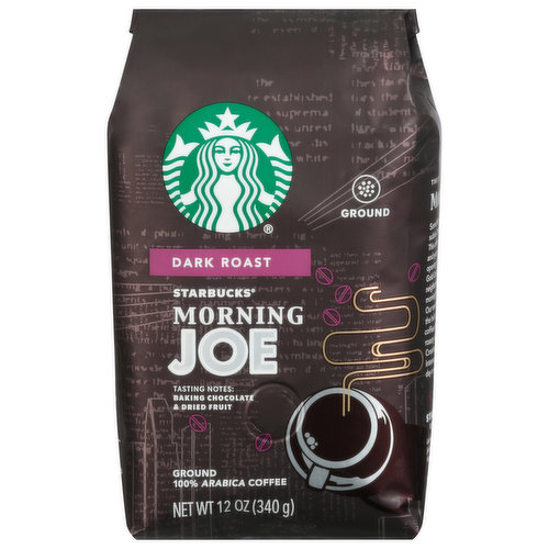 Starbucks Morning Joe Gold Coast Dark Roast Ground Coffee, 12-Ounce Bag