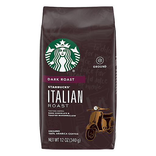 Starbucks Italian Roast Dark Ground Coffee 12 Oz. Bag