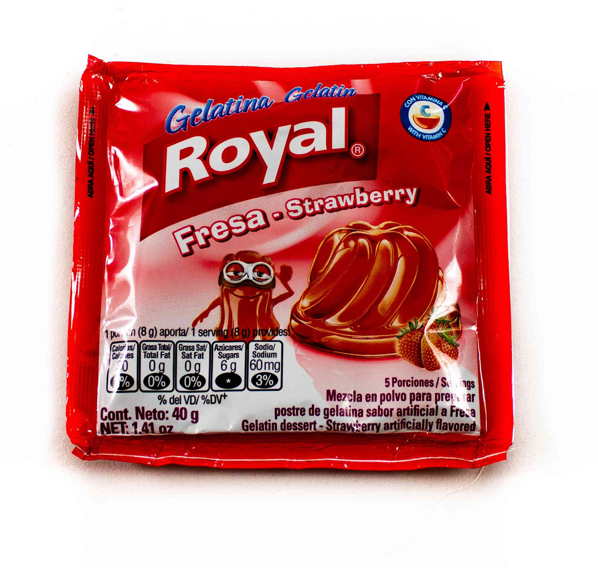 Xtra Gelatina Royal Sabor Fresa - 40g