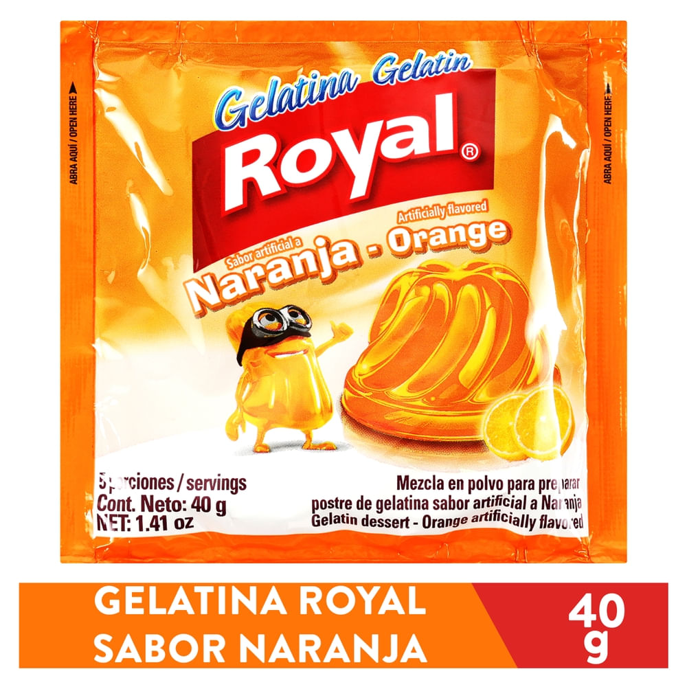 Royal Gelatina Sabor Naranja - 40g