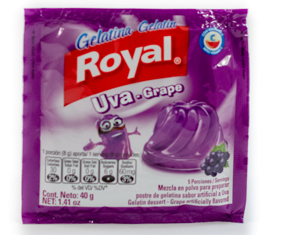 Royal Gelatina En Polvo Uva 40 G