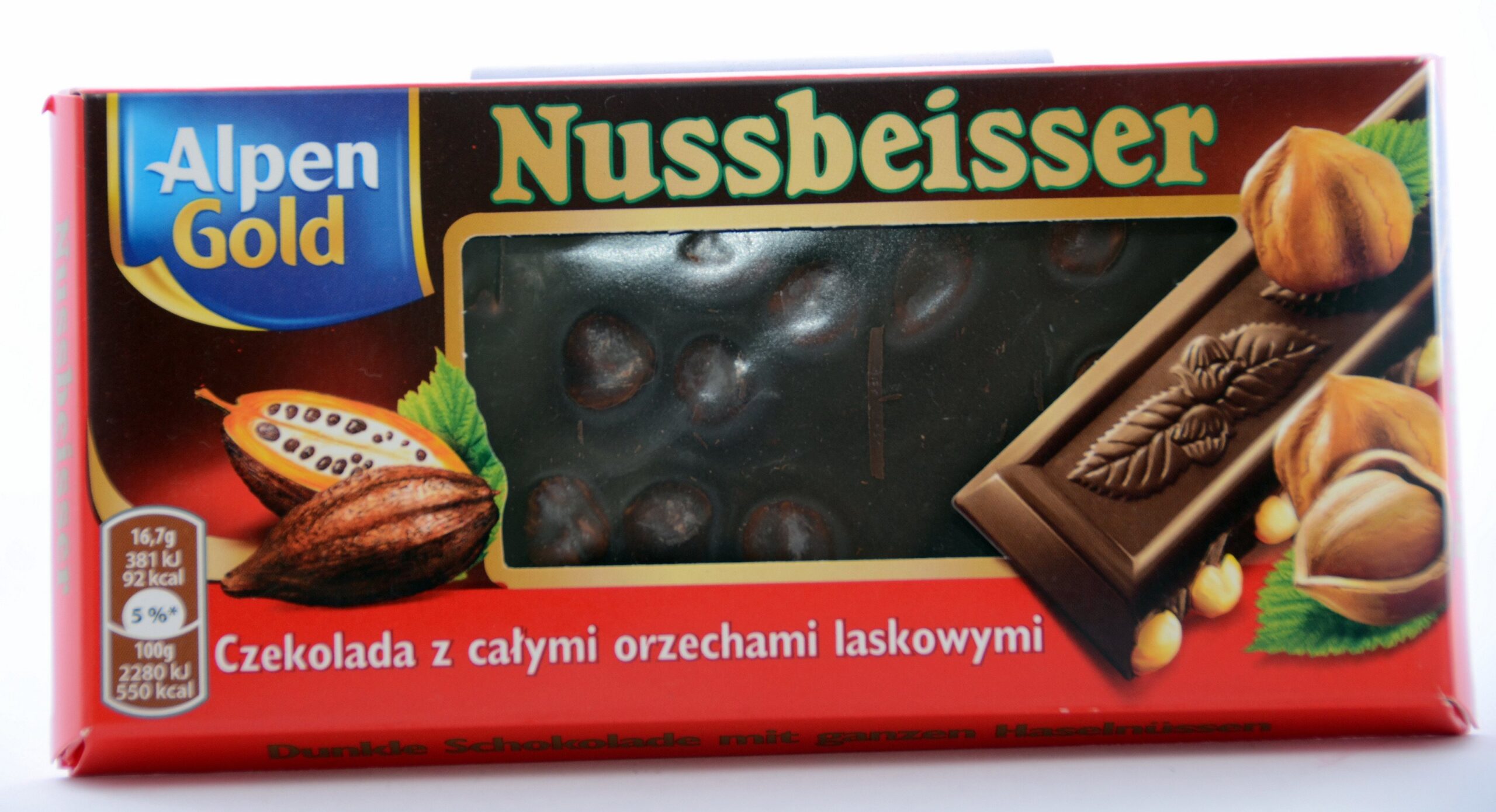 Alpen Gold Chocolate With Whole Hazelnuts 100 G
