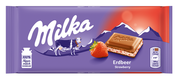 Milka Erdbeer Strawberry Chocolate 100G