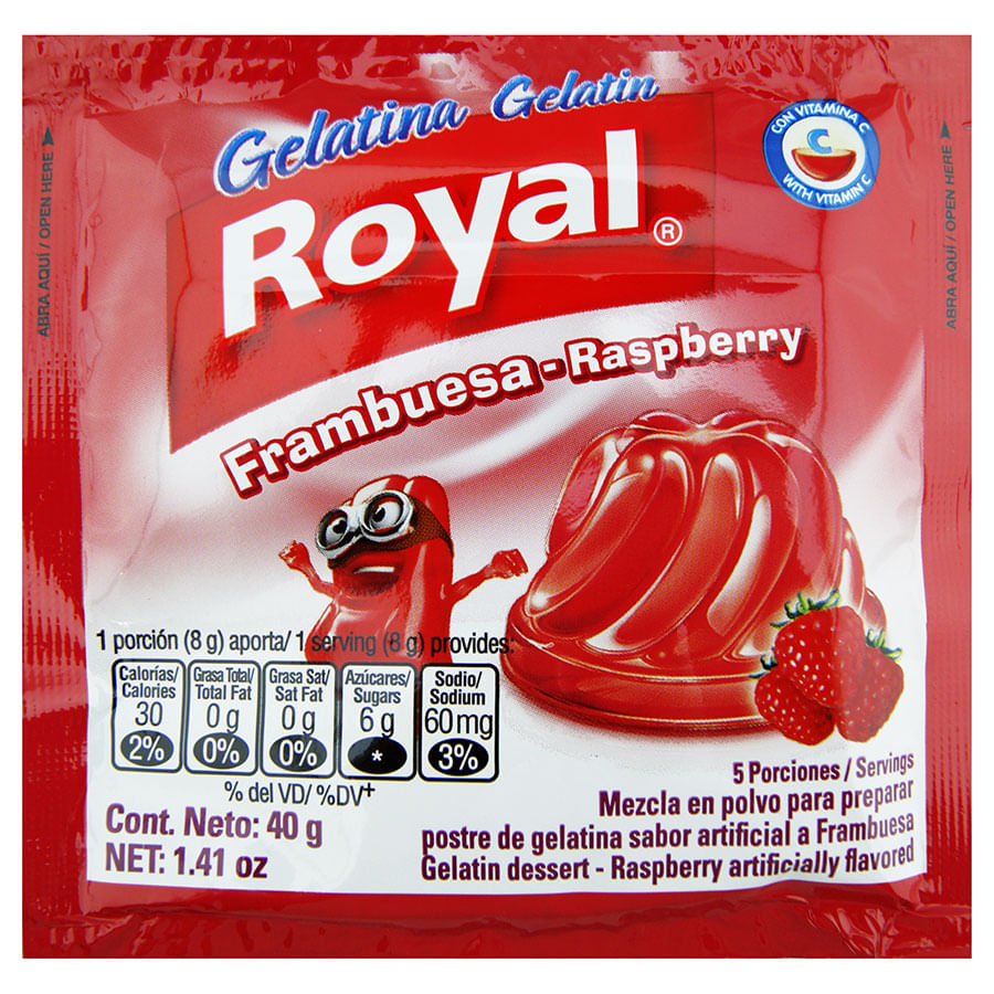 Royal Gelatina Frambuesa 40 Gr