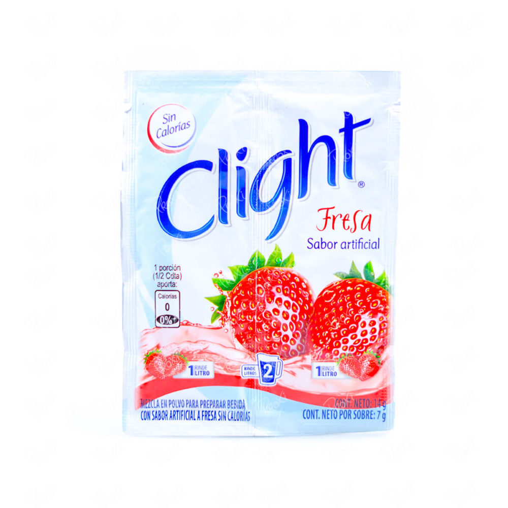 Clight Bebida En Polvo Sin Calorías Sabor Fresa Sobre - 14 G