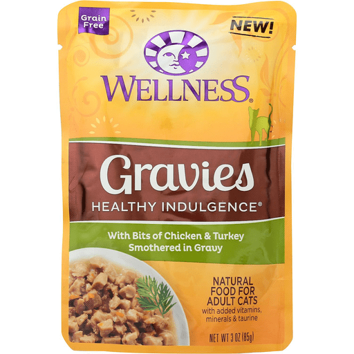 Wellness Healthy Indulgence Natural Grain Free Gravies With Chicken And Turkey In Gravy Cat Food Pouch
