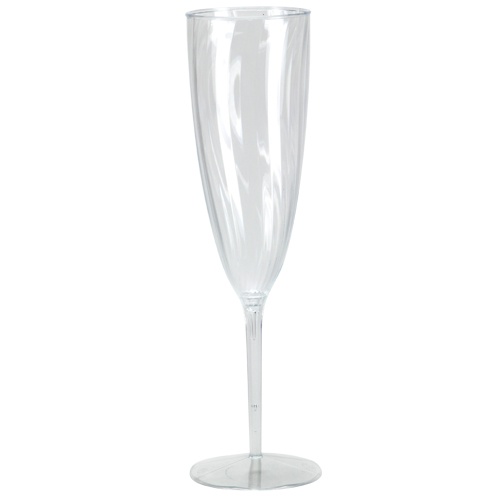 Lillian Dinnerware, Plastic Champagne Flute, Clear, 6 Oz