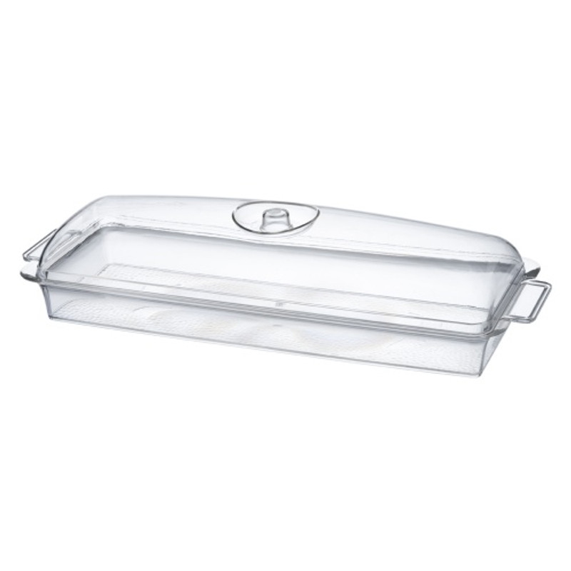 Lillian's Table Settings Clear Acrylic Oblong Tray With Dome Lid