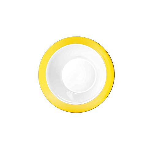 Lillian Collection Round Magnificence Plastic Bowl With Gold Rim - 5 Oz White Pack Of 10, 33295