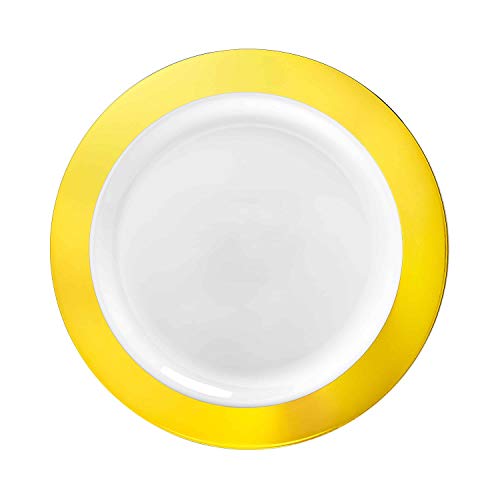 Lillian Collection Plastic Plates- 7.5" Gold Magnificence