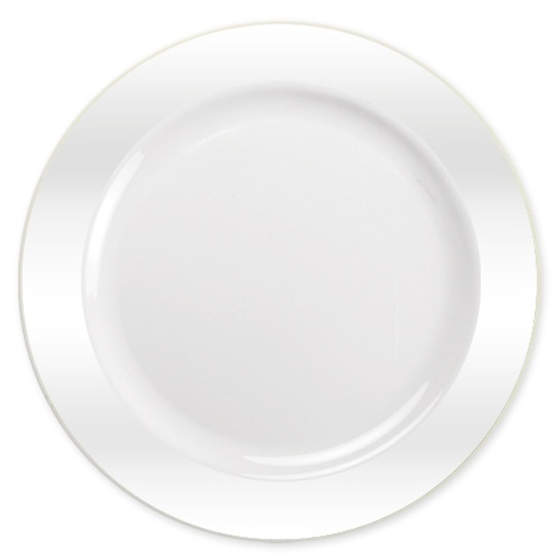 Lillian's Table Settings Pearl White Plastic Plates, 10.25"