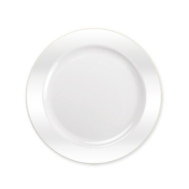 Lillian's Table Settings Pearl White Plastic Round Plate, 7.5"
