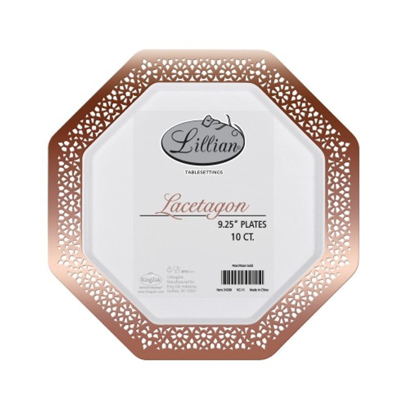 Lacetagon - Polished Rose Gold - 9.25" Plate