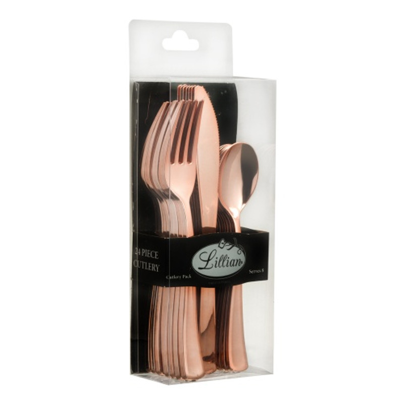 Lillian's Cutlery - Polished Rose Gold - Combo - Acetate Box