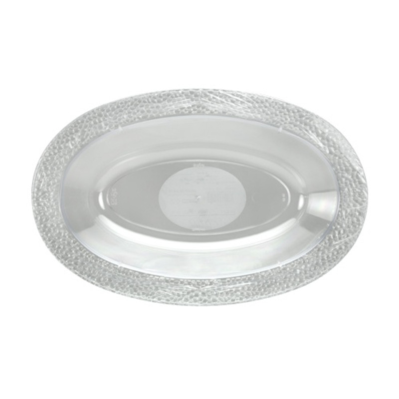Lillian's Pebbled - 48 Oz. Oval Bowl - Clear