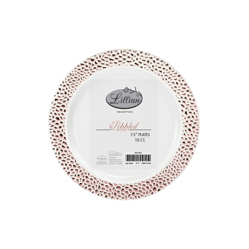 Lillian's Pebbled - Polished Rose Gold - 7.5" Plate