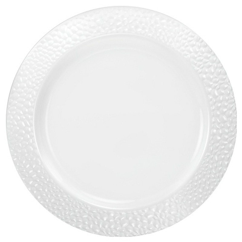 Lillian's Pebbled - 10.25" Plastic Plate - Pearl