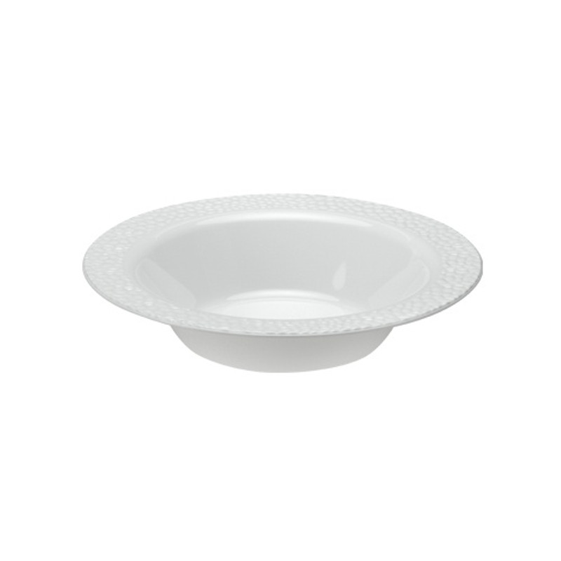 Lillian's Pebbled - 14 Oz. Plastic Bowl - Pearl