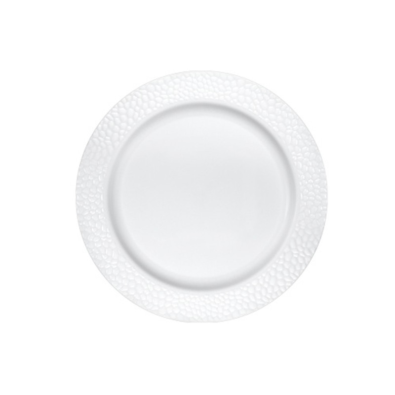 Lillian's Pebbled - 7.5" Plastic Plate - Pearl