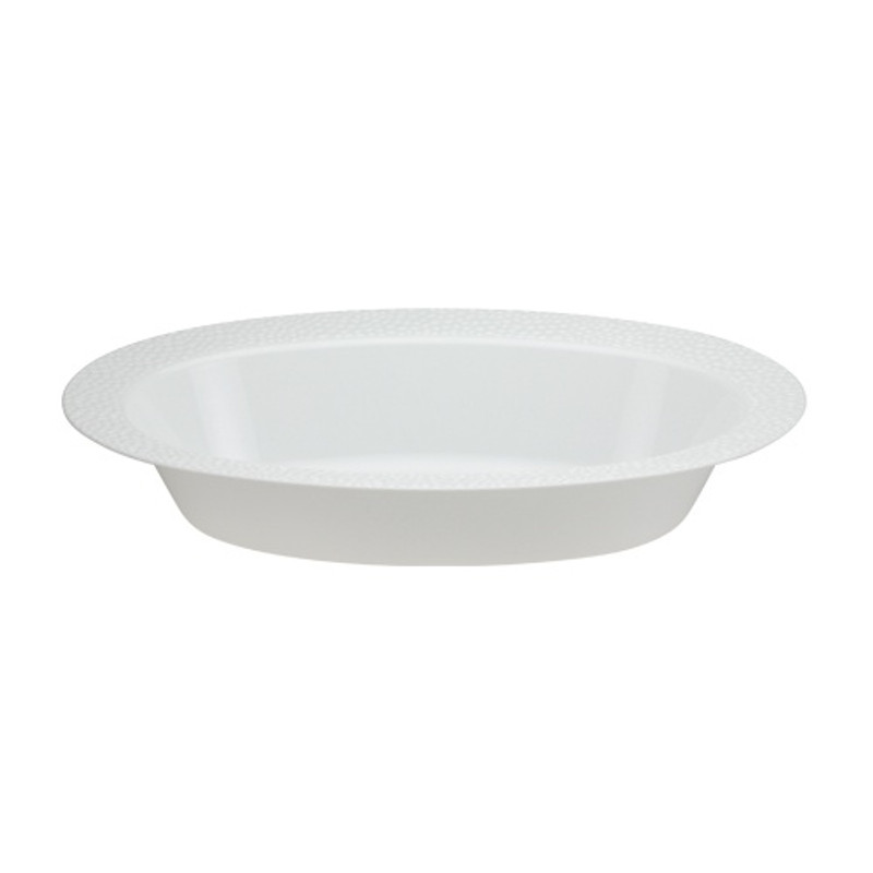 Lillian's Pebbled - 48 Oz. Oval Bowl - Pearl