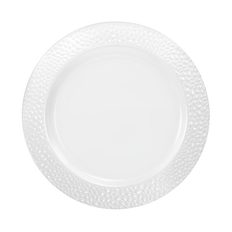 Lillian's Pebbled - 9" Plastic Plate - Pearl