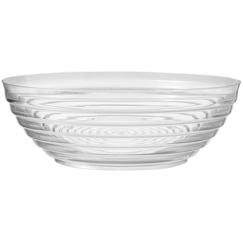 Lillian Table Settings Clear Ringed Round Plastic Bowl, 10qt