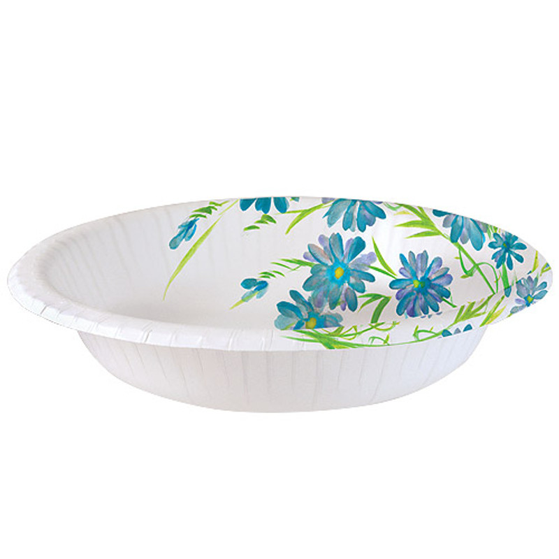 Nicole Home Collection Blue Floral Paper Bowl 20 Oz