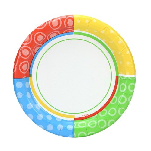 Nicole Home Collection Round 7" Dazzling Dots Pack Of 48 Paper Plate, 7 Inch