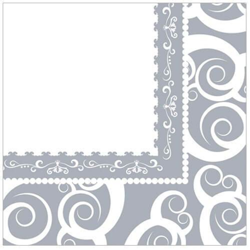 Hanna K. Signature Silver Medley Lunch Napkin