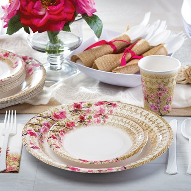 Hanna K. Signature Burlap Blossom - Luncheon Napkin