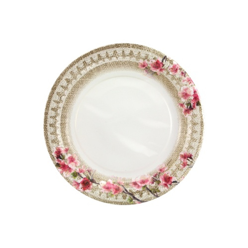Hanna K. Signature Burlap Blossom - 7" Plate