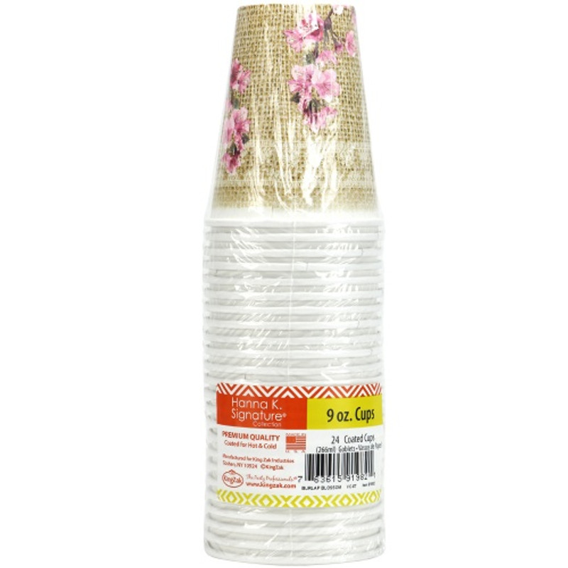 Hanna K. Signature Burlap Blossom - 9 Oz. Cup