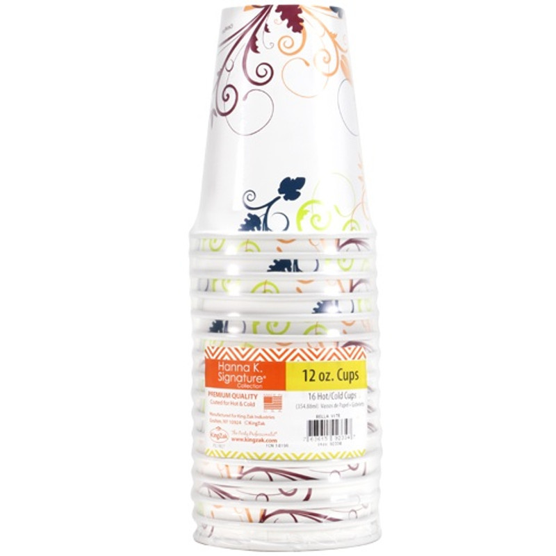 Hanna K. Signature 12oz Bella Vite Hot/Cold Paper Cup 16ct