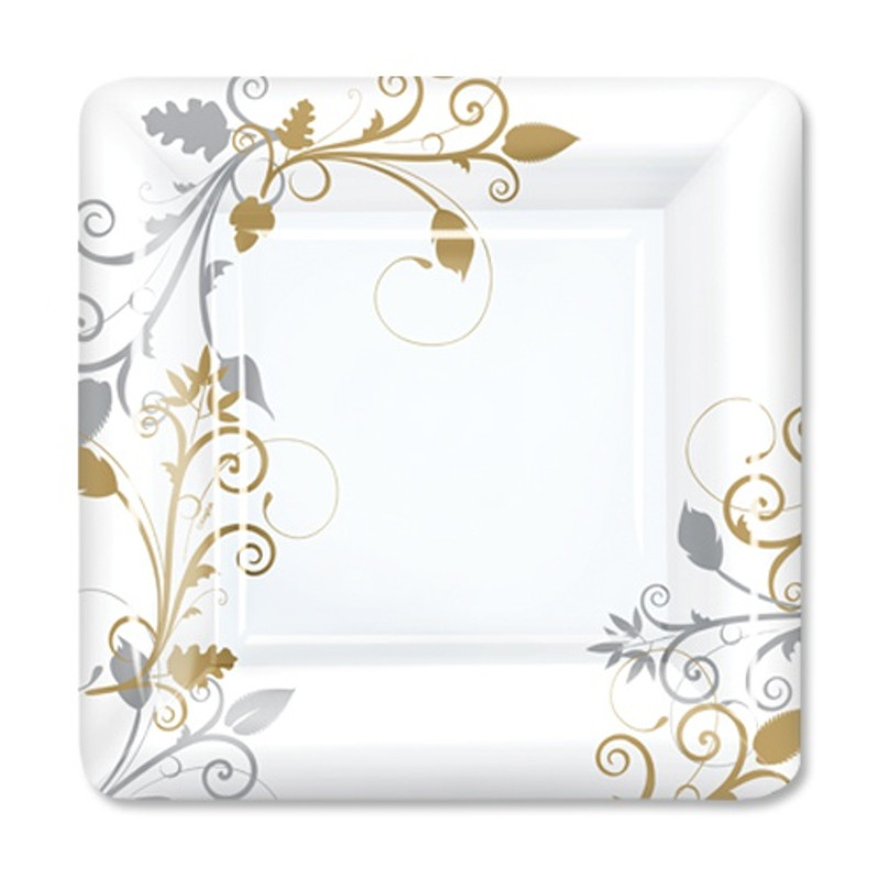 Hanna K. Signature Bella Vite Shimmer - 9" Square Plates