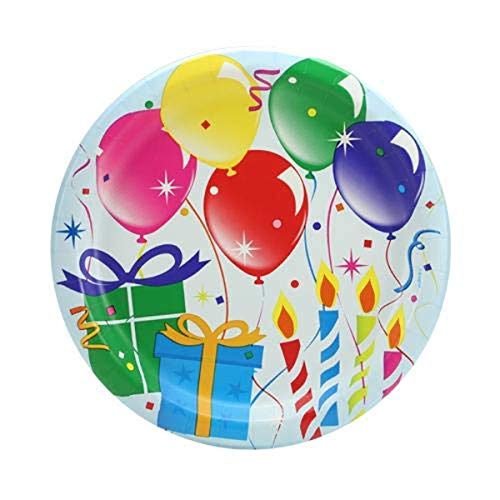 King Zak Round Dinner Paper Plates - 9" Multicolor