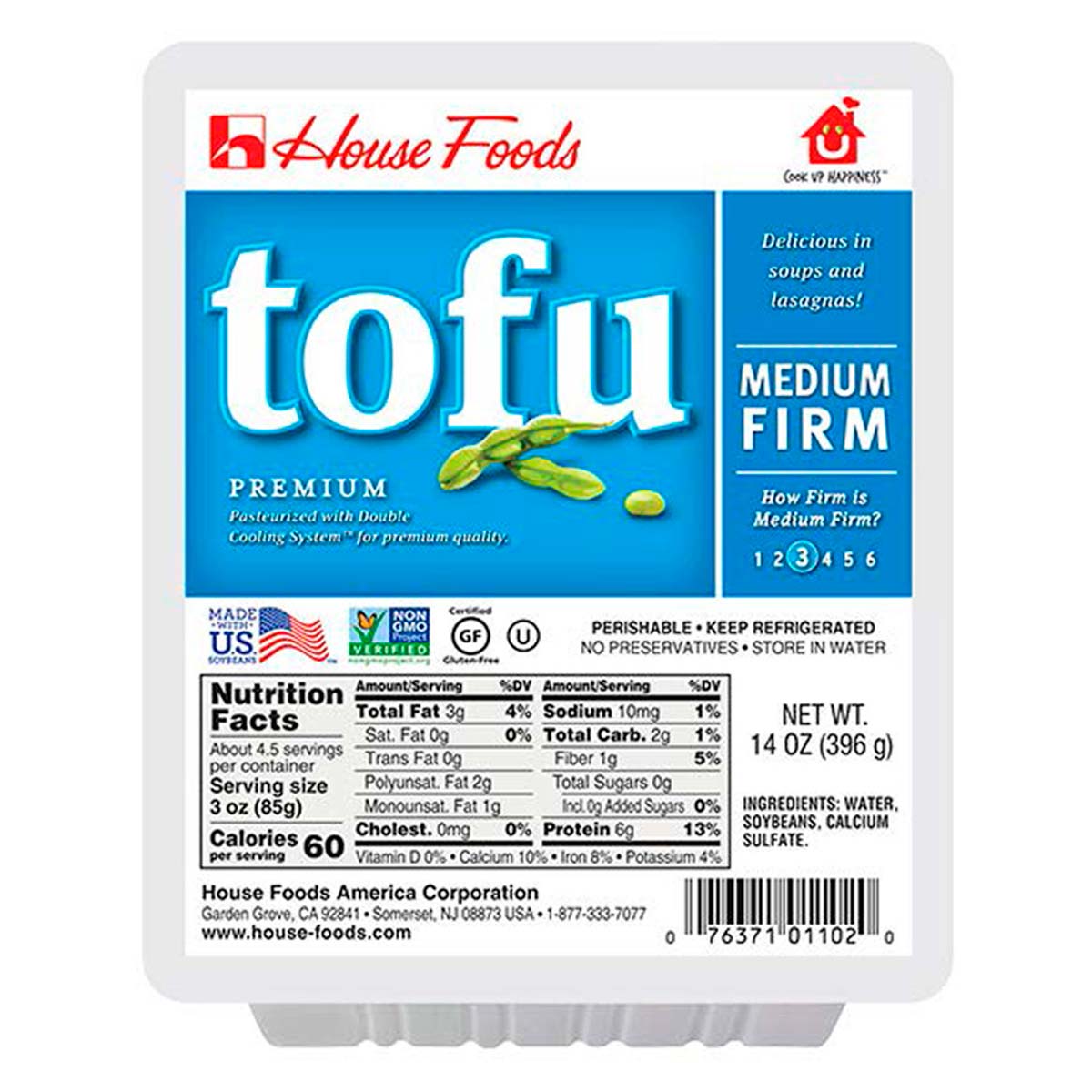 House Foods Premium Tofu, Medium Firm 396 G