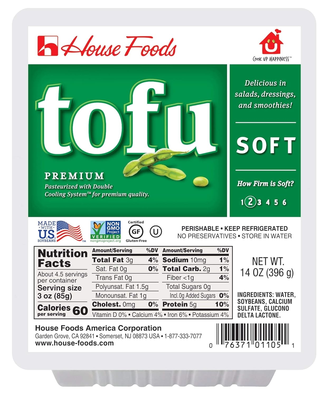 House Foods Tofu, Premium, Soft