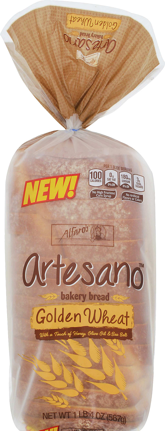Alfaro's Artesano Golden Wheat Bakery Bread, 20 Oz