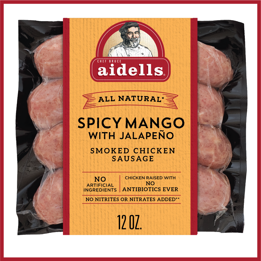 Aidells Spicy Mango With Jalapeno Smoked Chicken Sausages - 12oz/4ct